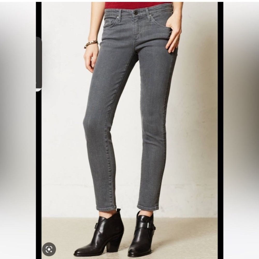 AG the Stevie Slim Straight Grey Jeans